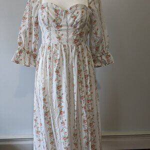 Floral Print Sweetheart Mini Dress
